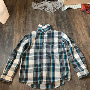 Boys plaid button down shirt